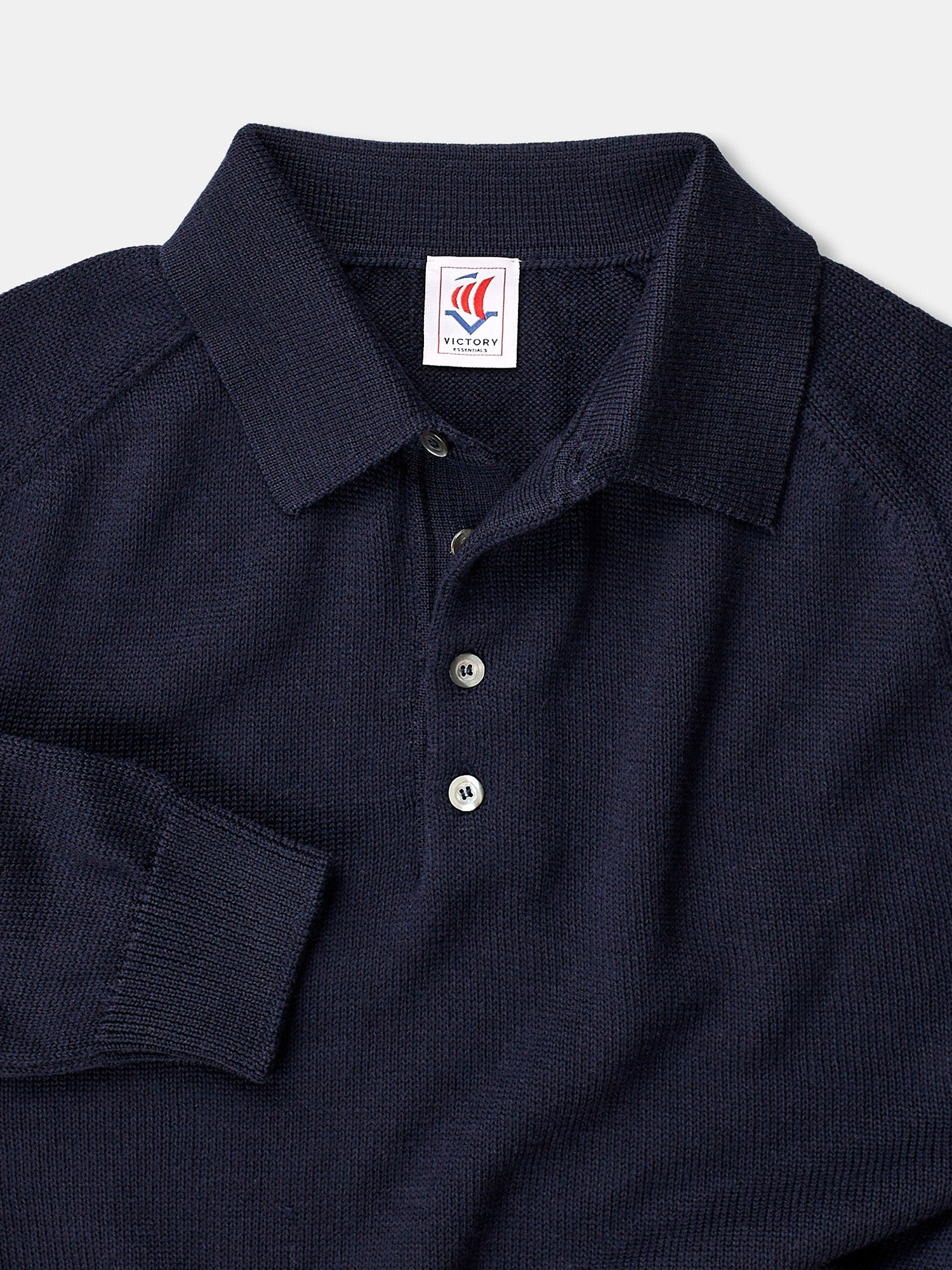 Victory Essentials VE Polo Knit Knit Dark Blue