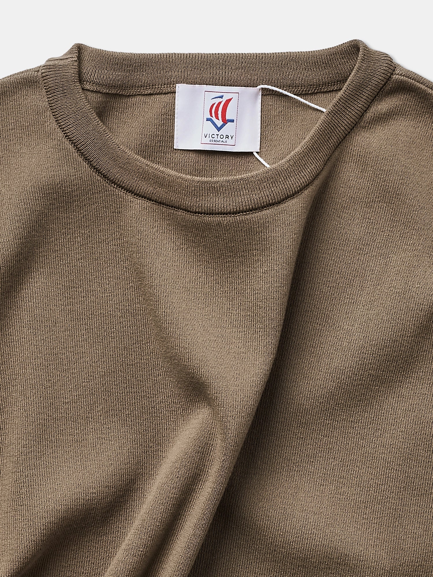 Victory Essentials VE Boxie SS Knit Knit Stone