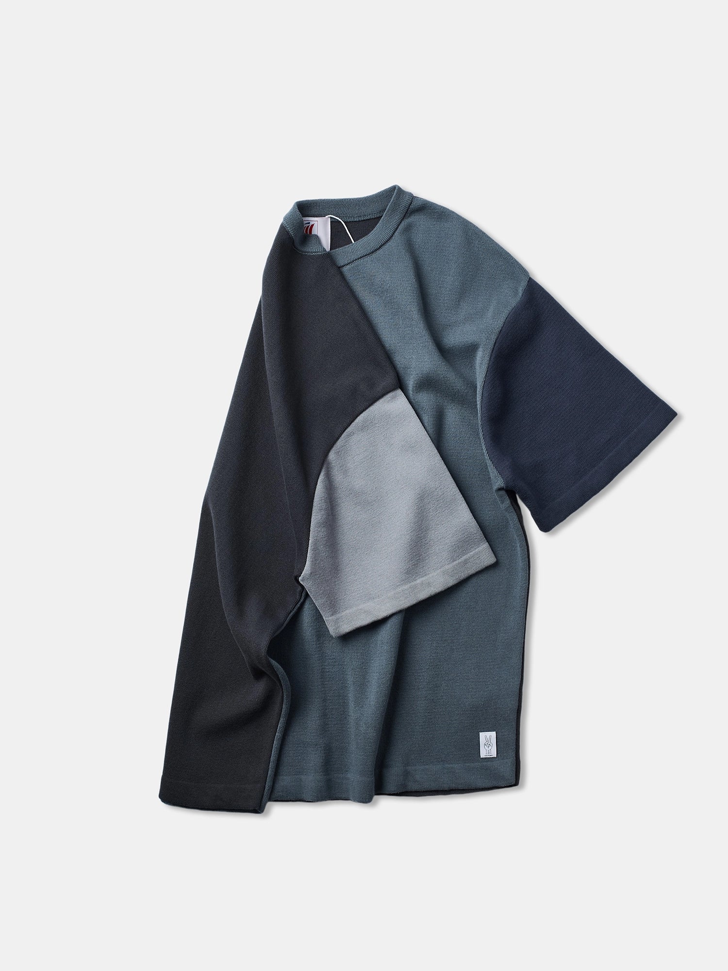 Victory Essentials VE Boxie SS Knit DS Knit Dusty Blue