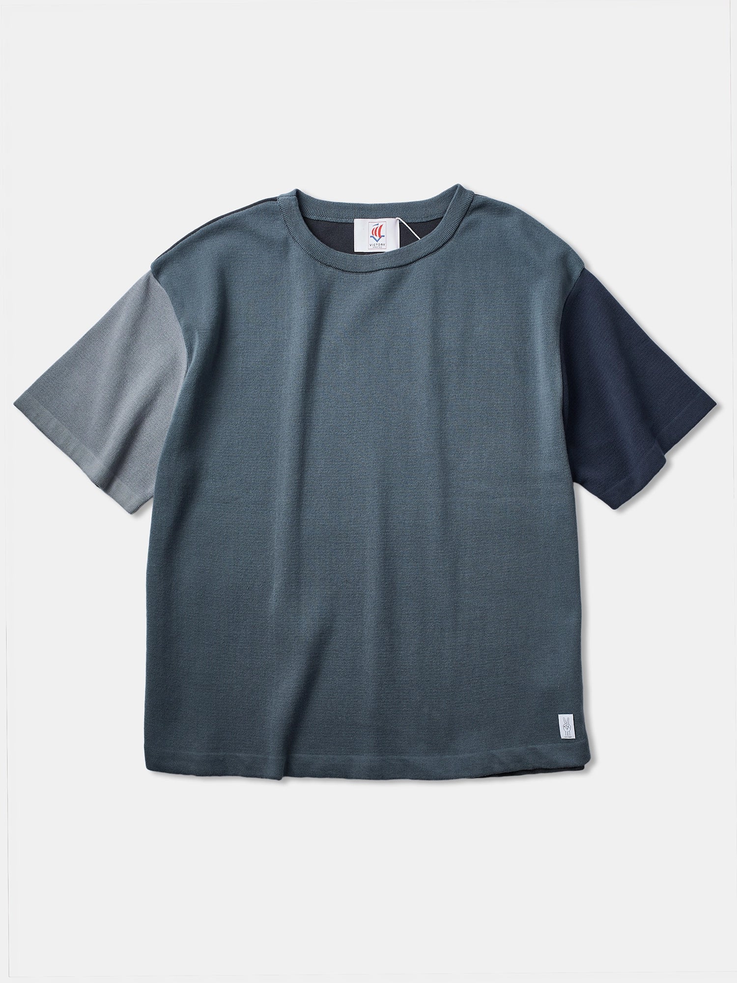 Victory Essentials VE Boxie SS Knit DS Knit Dusty Blue