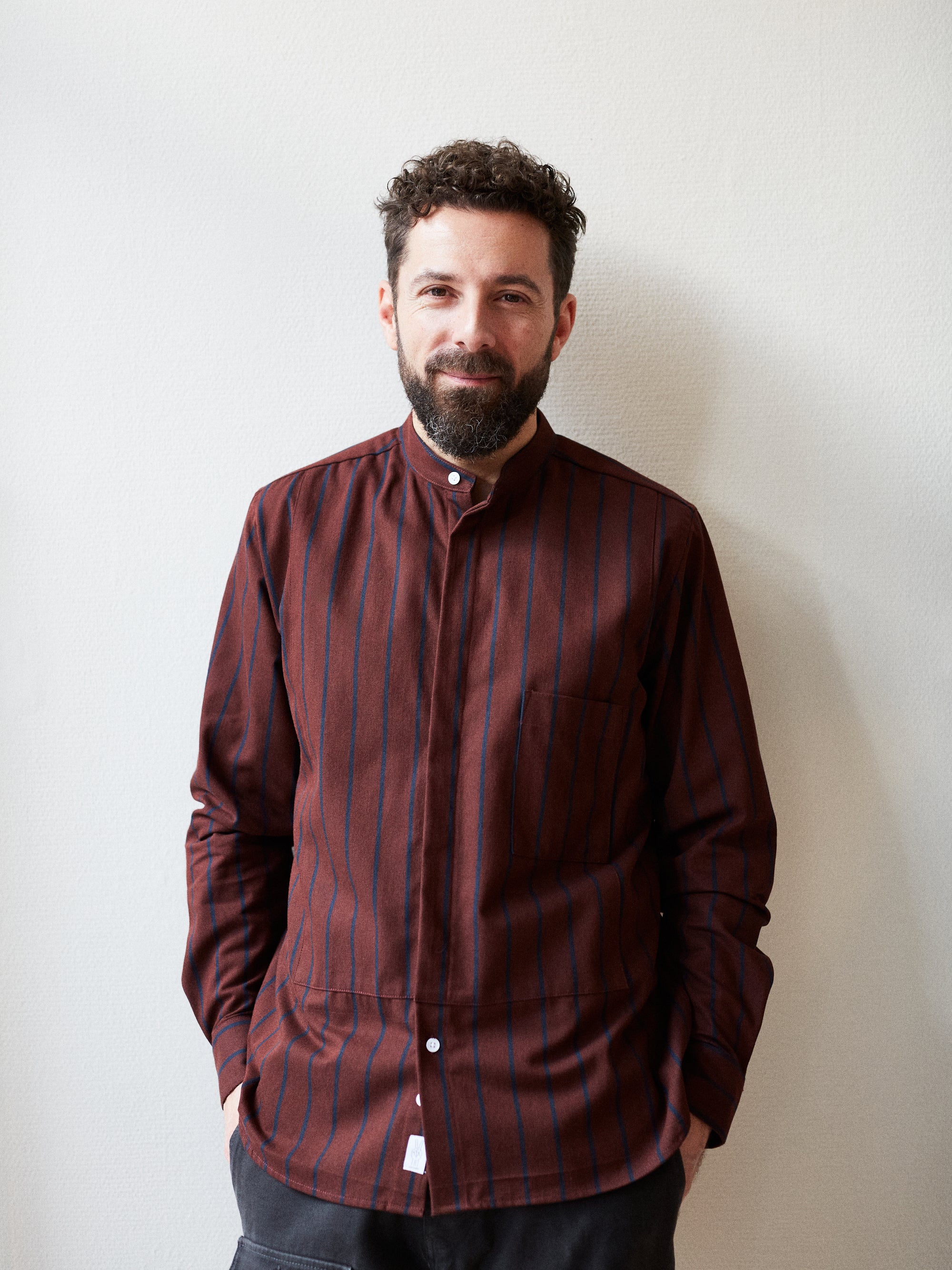Victory Essentials VE CHARLOT SHIRT DS Shirts L/S Bordeaux Stripe