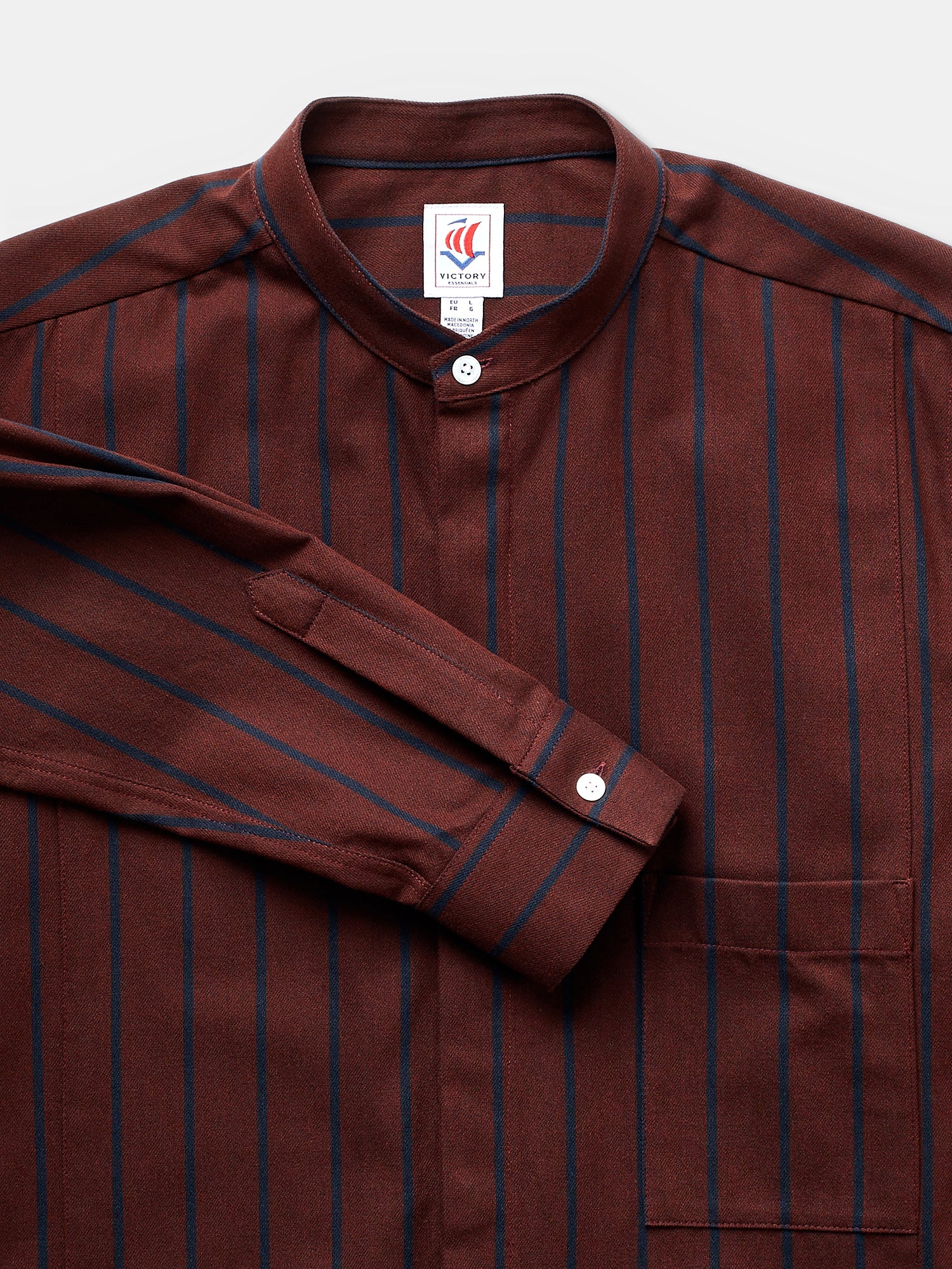 Victory Essentials VE CHARLOT SHIRT DS Shirts L/S Bordeaux Stripe