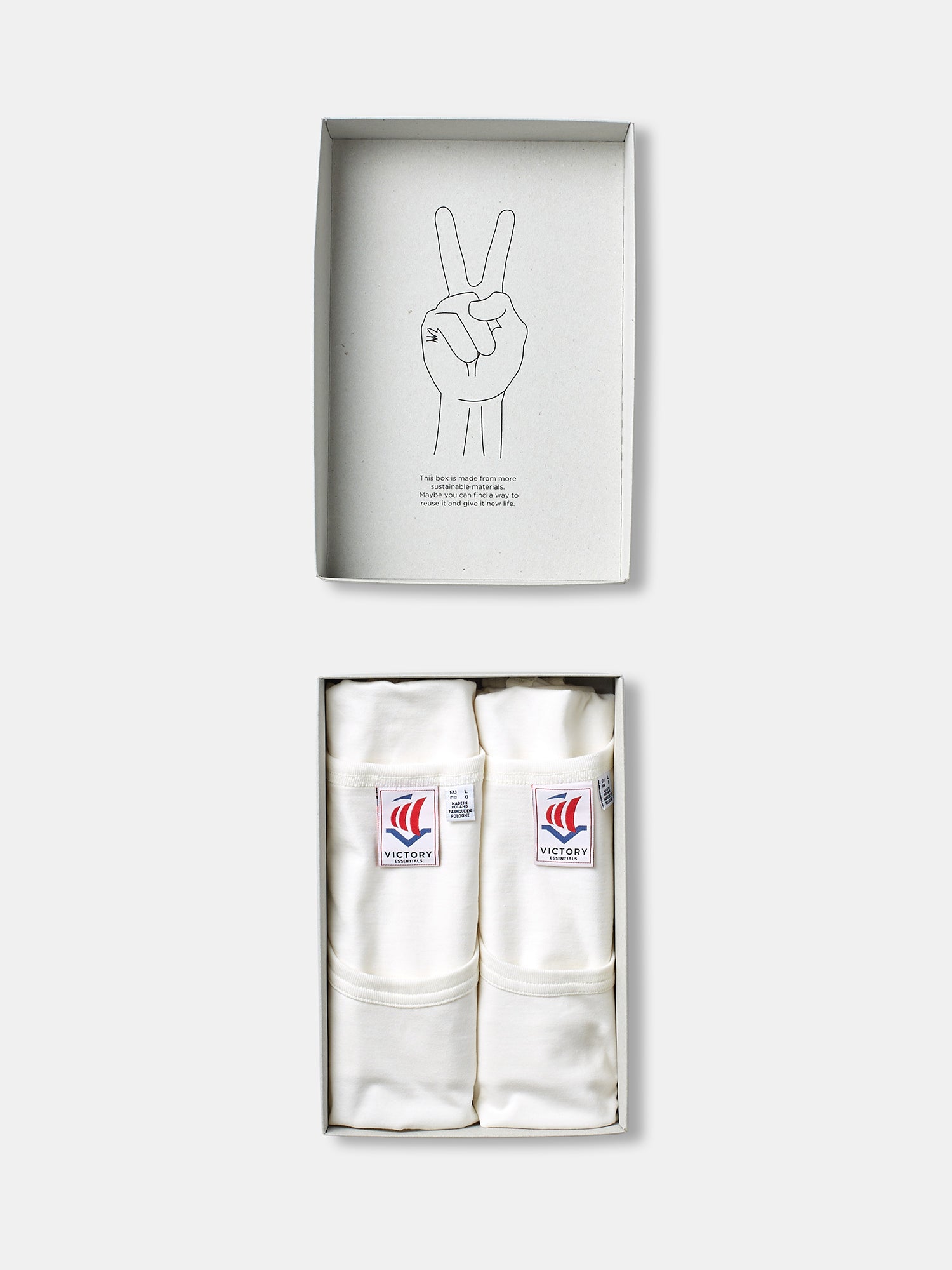 Victory Essentials VE Jessie Singlet 170 (2-Pack) Singlets Off White