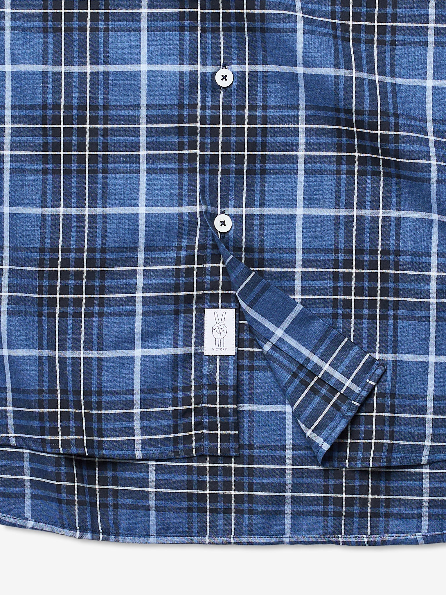 Victory Essentials Clean Shirt IT Shirts L/S Blue Check