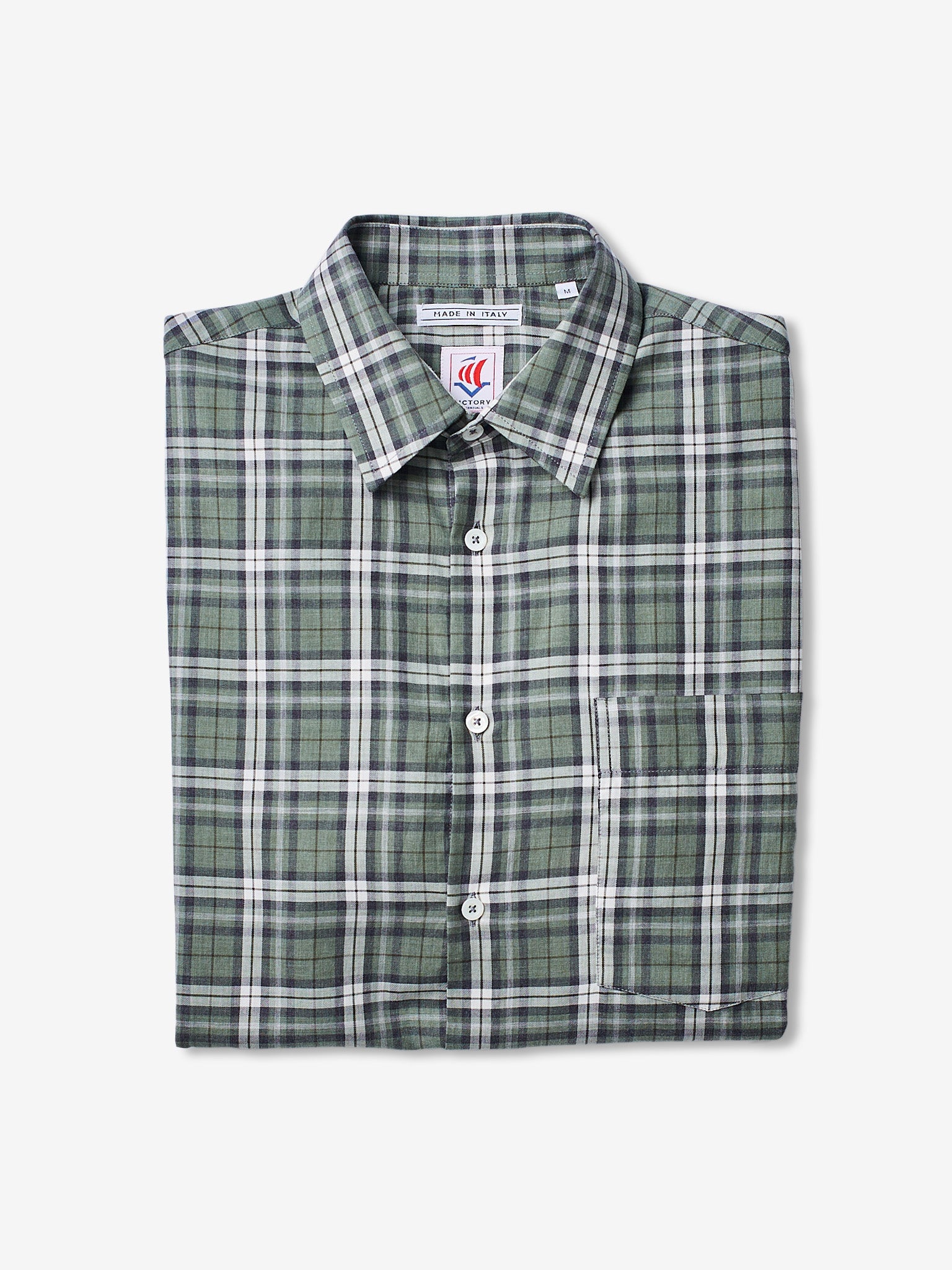 Victory Essentials Clean Shirt IT Shirts L/S Green Check