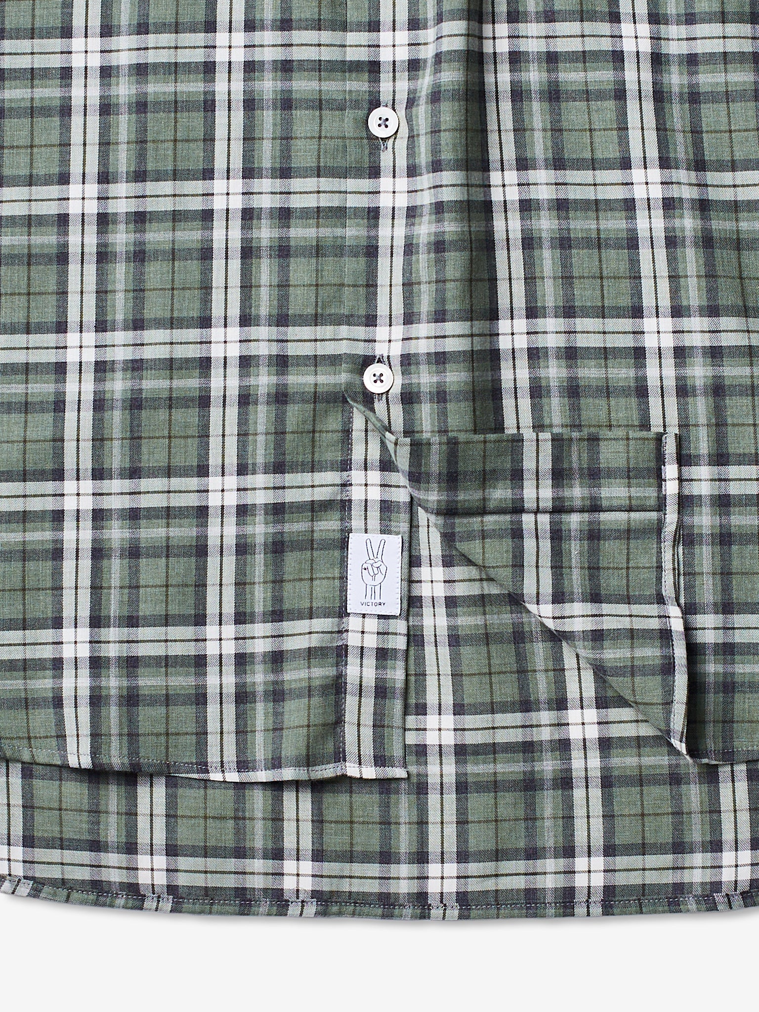 Victory Essentials Clean Shirt IT Shirts L/S Green Check