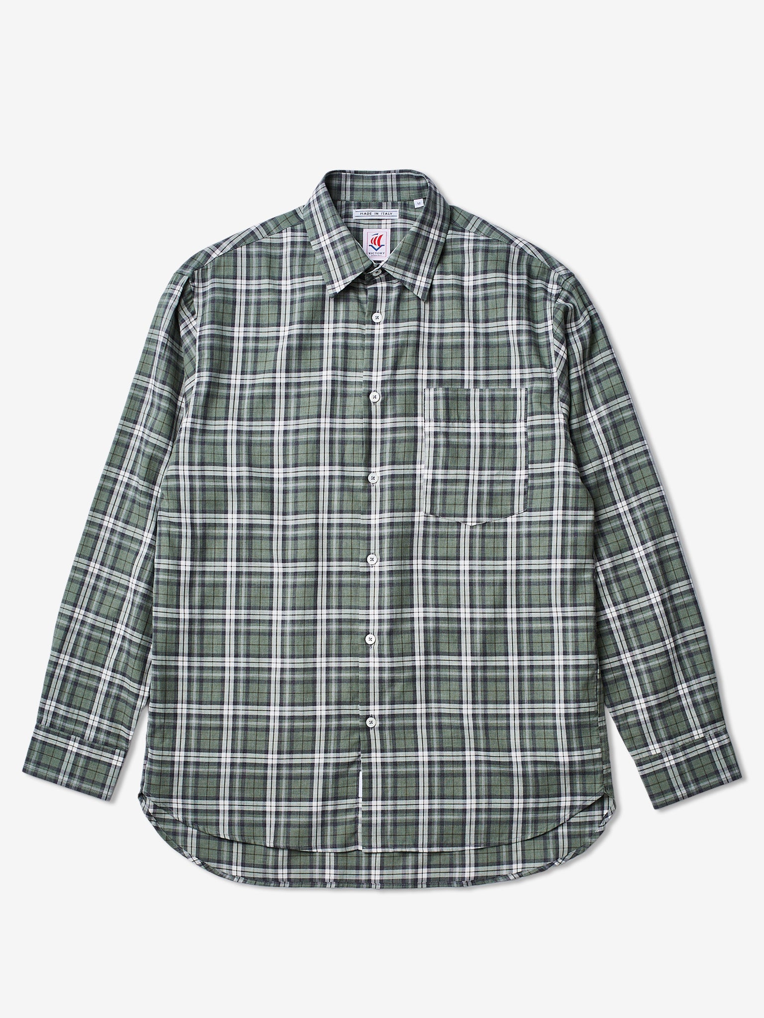 Victory Essentials Clean Shirt IT Shirts L/S Green Check