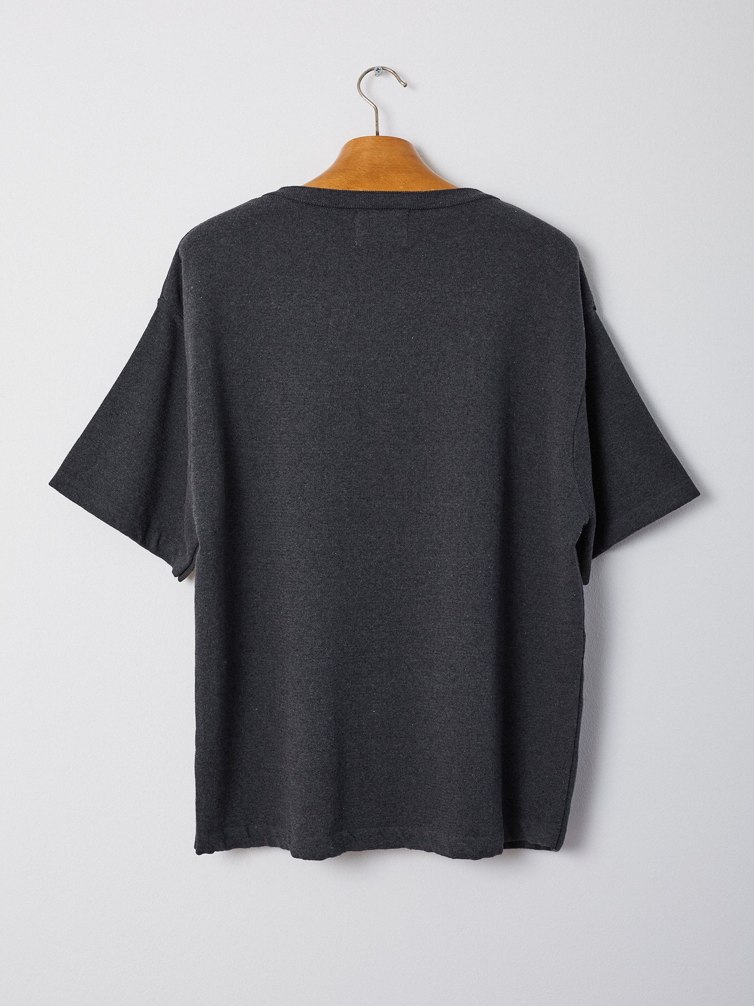 Victory Essentials VE Boxie SS Knit Knit Dark Grey Melange