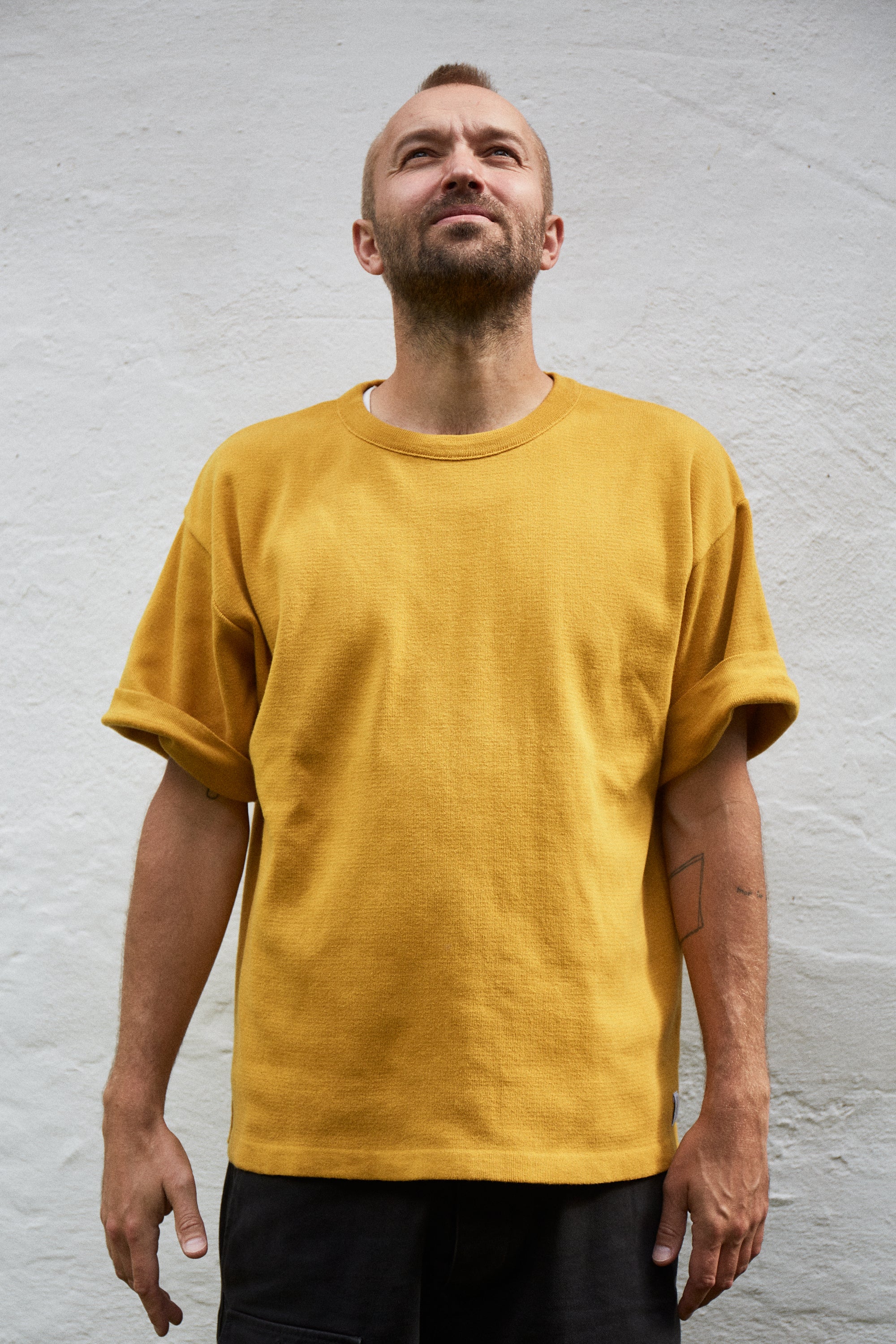 Victory Essentials VE Boxie SS Knit Knit Ochre