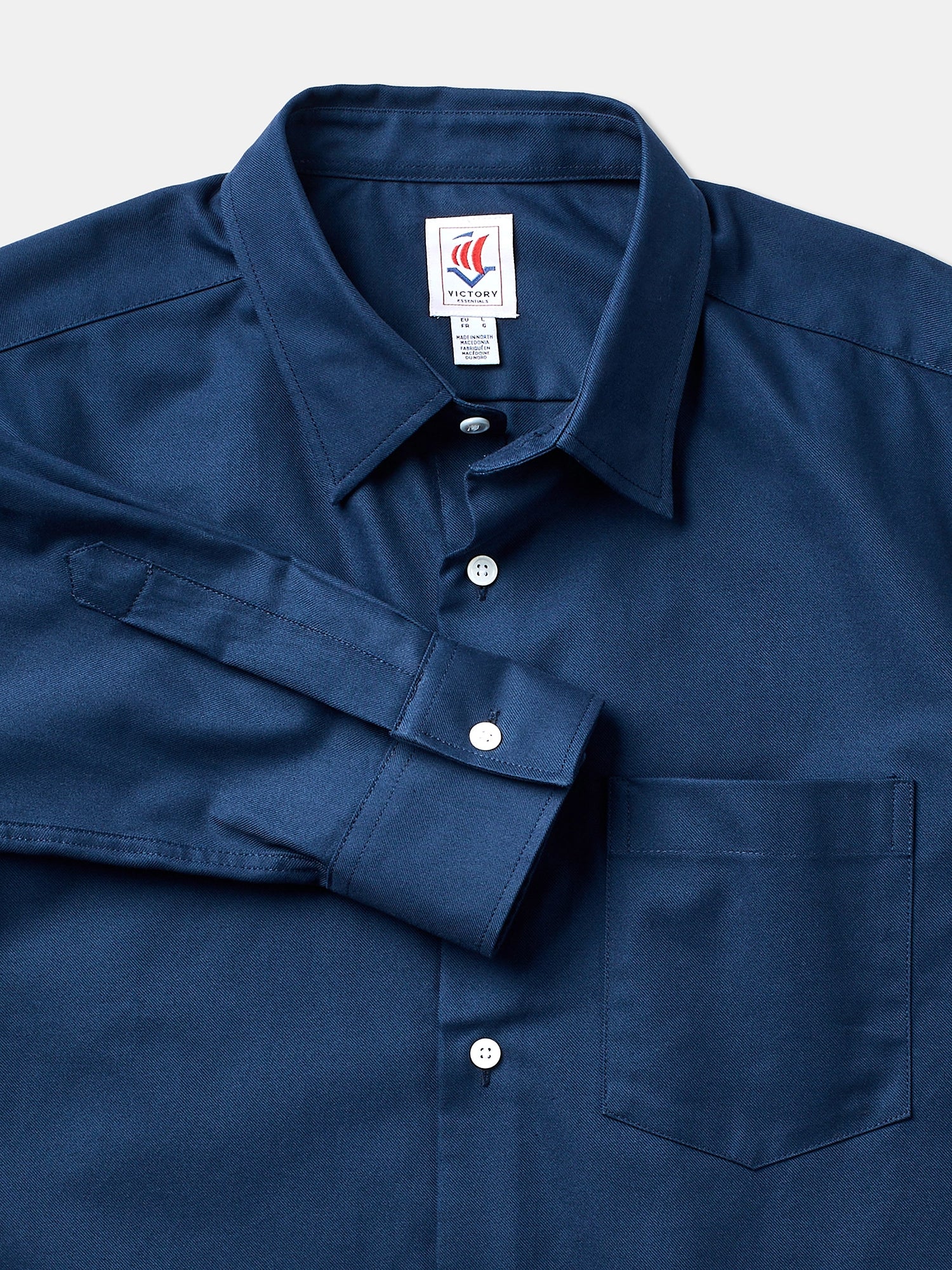 Victory Essentials VE CLEAN SHIRT DS Shirts L/S Dark Navy