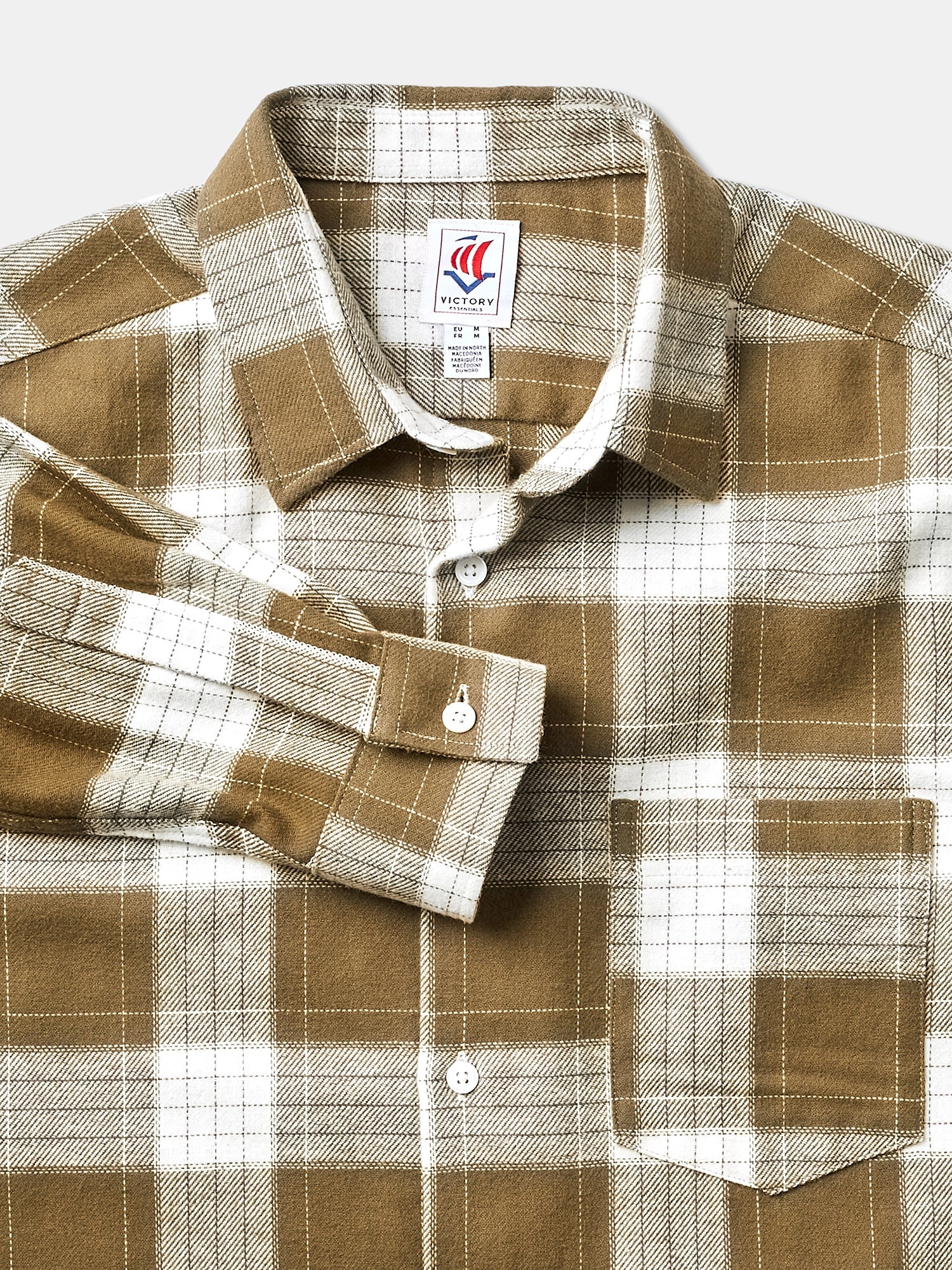 Victory Essentials VE CLEAN SHIRT DS Shirts L/S Khaki Check