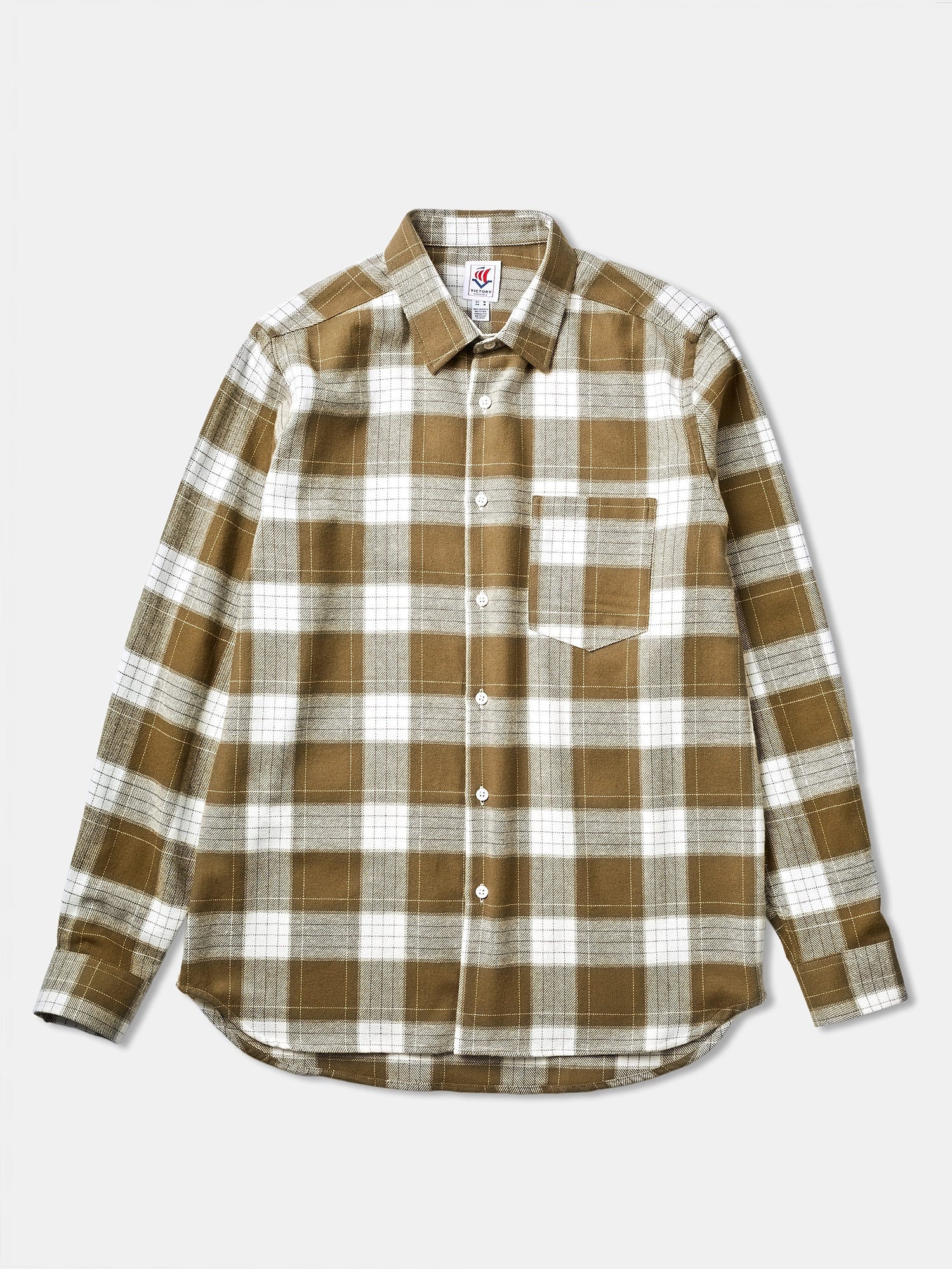 Victory Essentials VE CLEAN SHIRT DS Shirts L/S Khaki Check