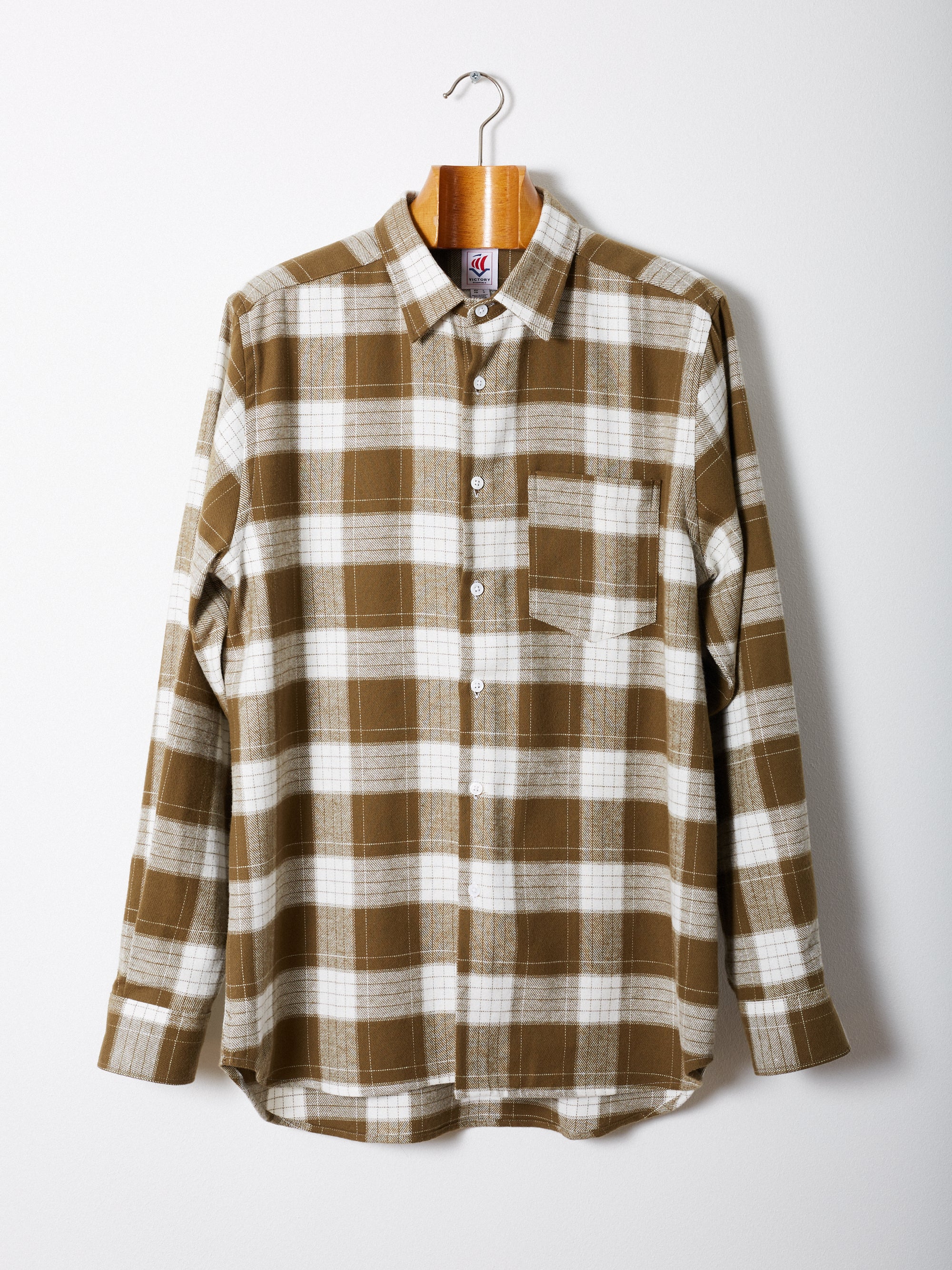 Victory Essentials VE CLEAN SHIRT DS Shirts L/S Khaki Check