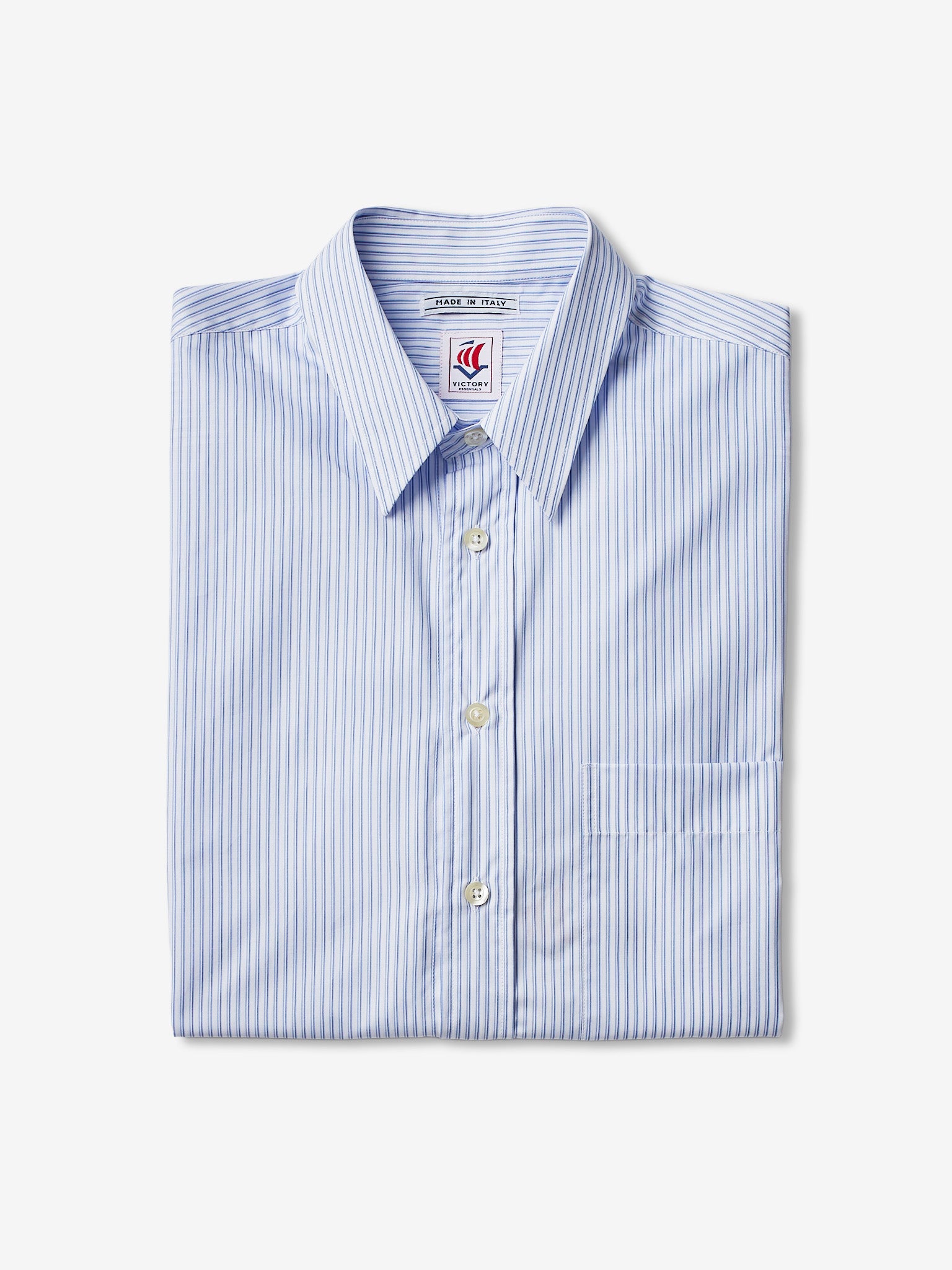 Victory Essentials VE Charles Shirt IT Shirts L/S Blue Stripe