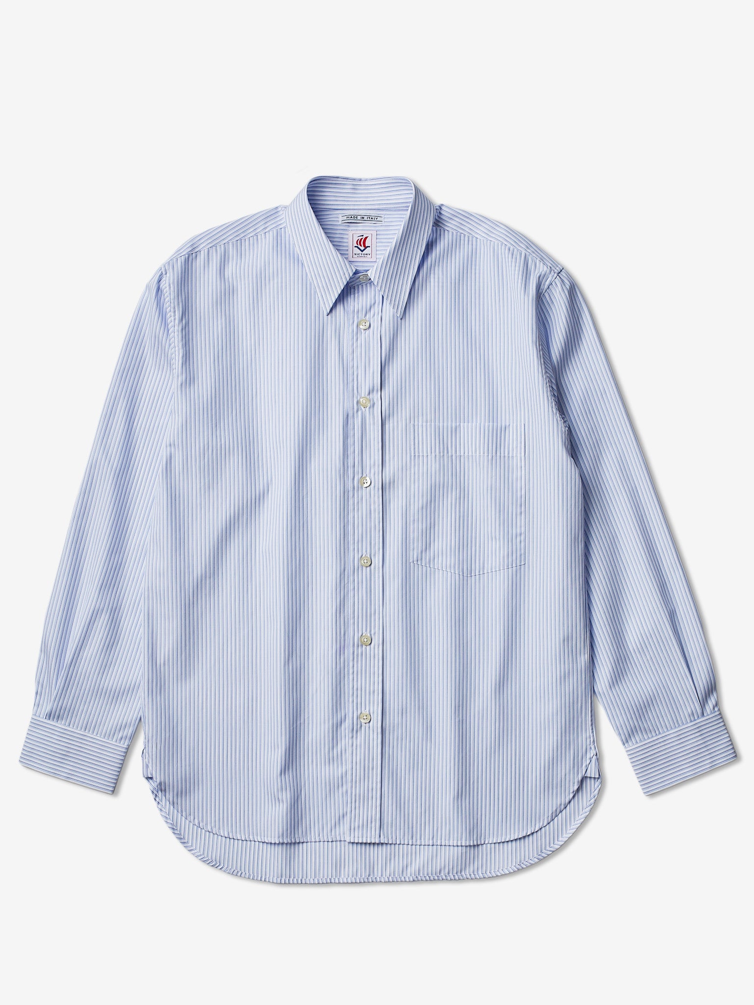Victory Essentials VE Charles Shirt IT Shirts L/S Blue Stripe