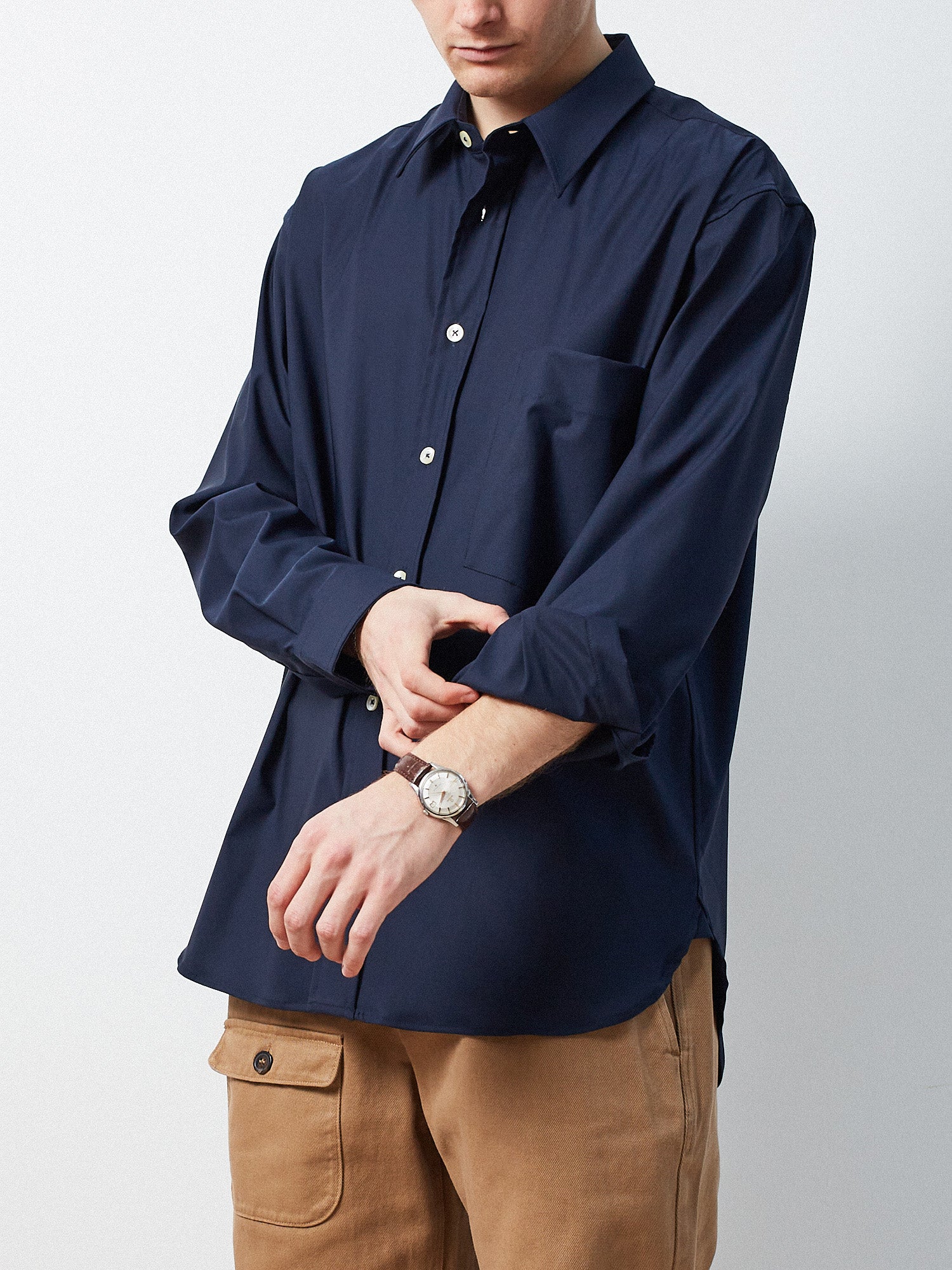 Victory Essentials VE Charles Shirt IT Shirts L/S Dark Navy