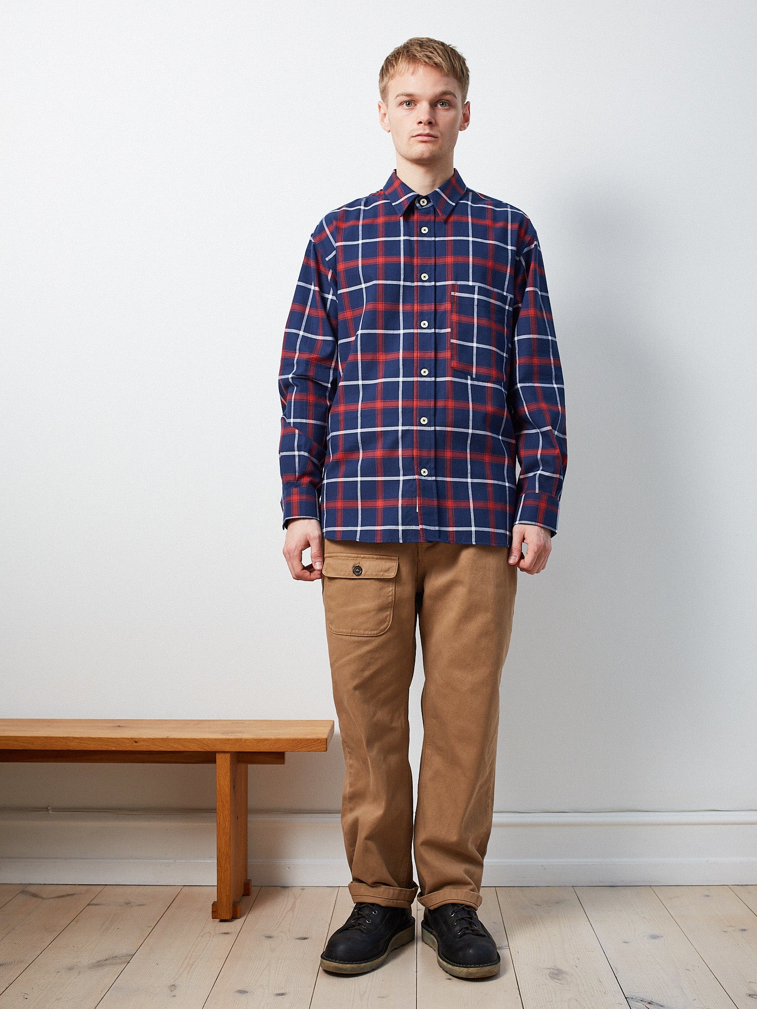 Victory Essentials VE Charles Shirt IT Shirts L/S Red Check