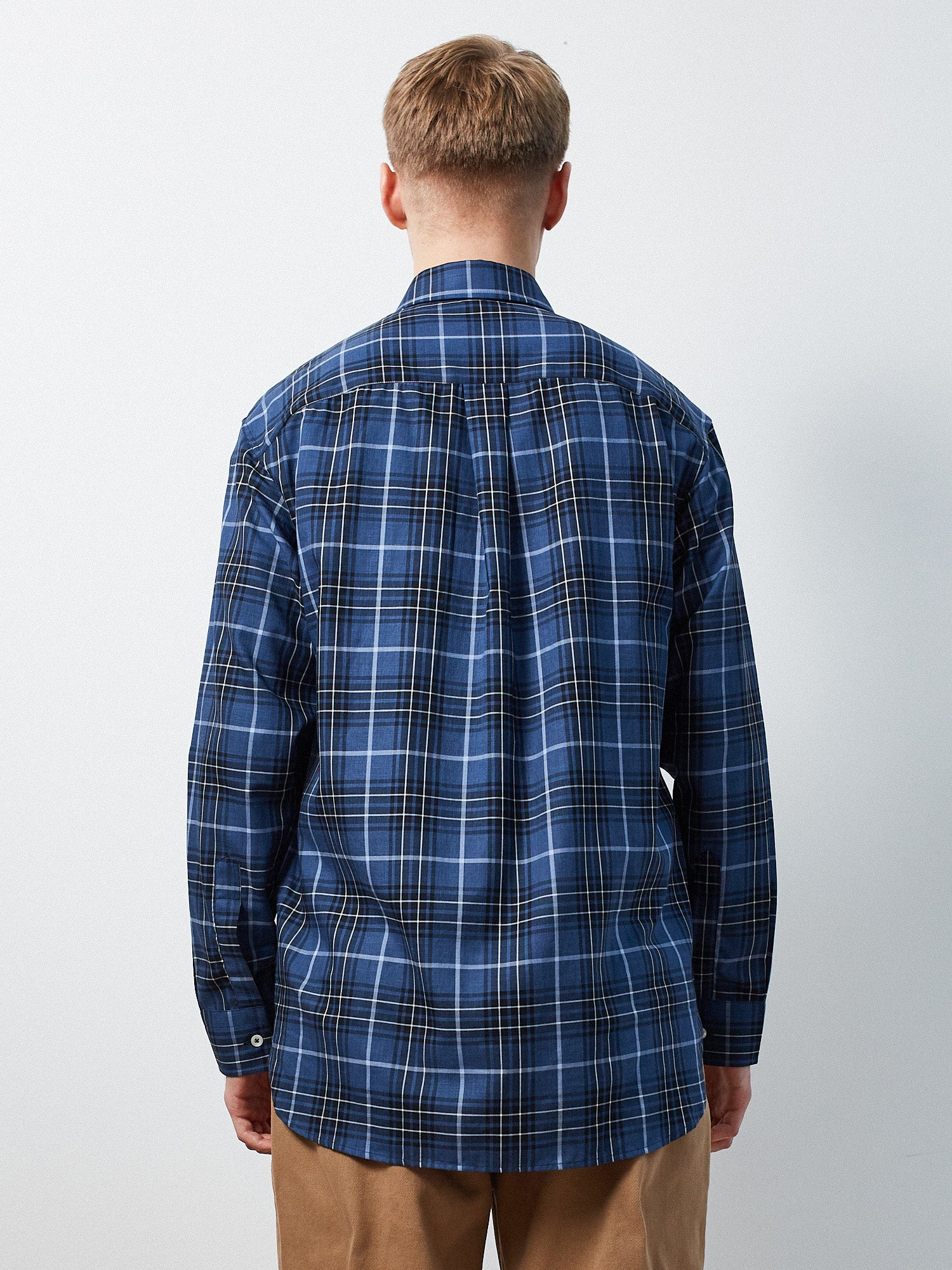 Victory Essentials VE Clean Shirt IT Shirts L/S Blue Check