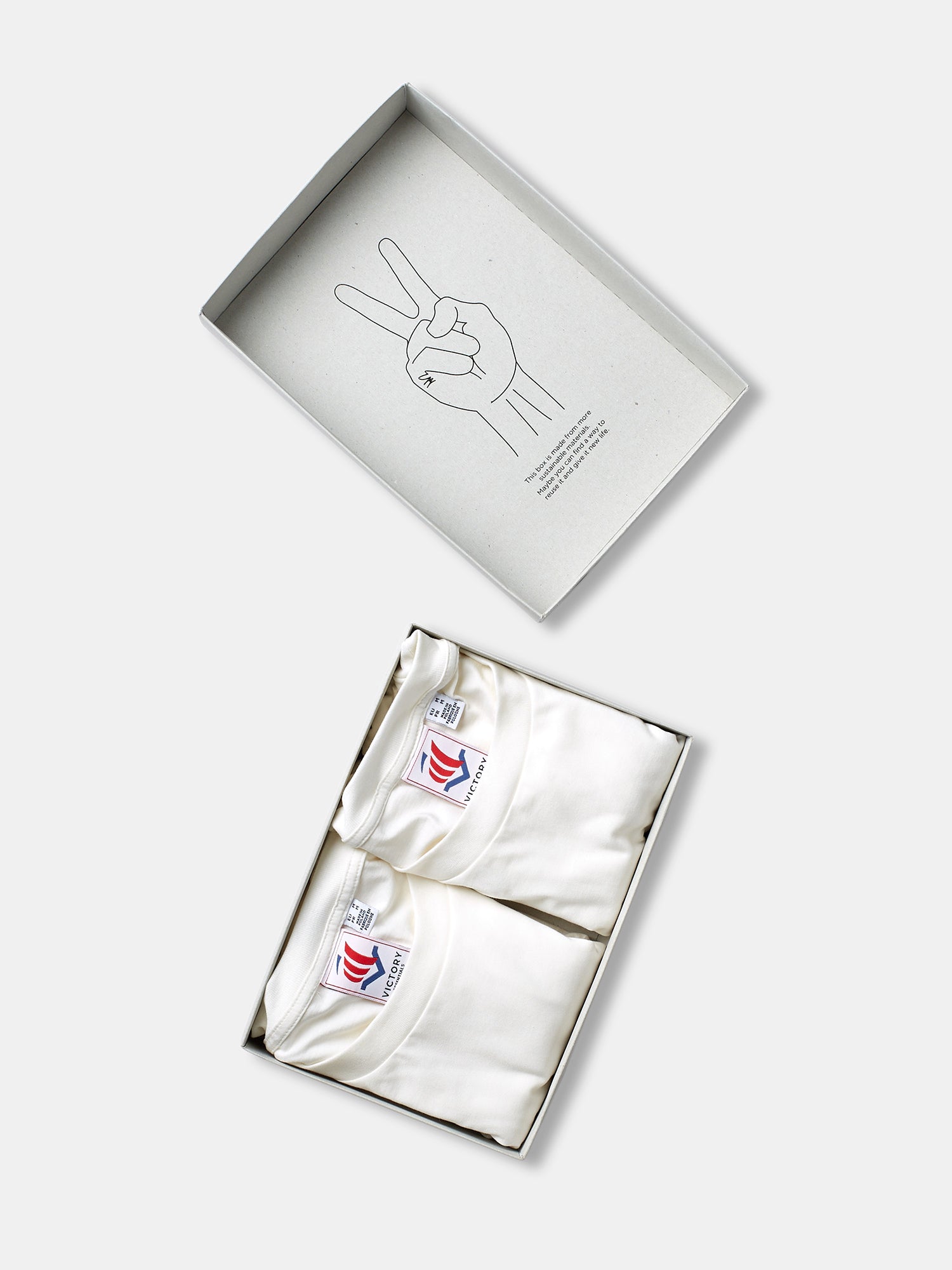 Victory Essentials VE Tom SS Tee 170 (2-Pack) T-Shirts Off White