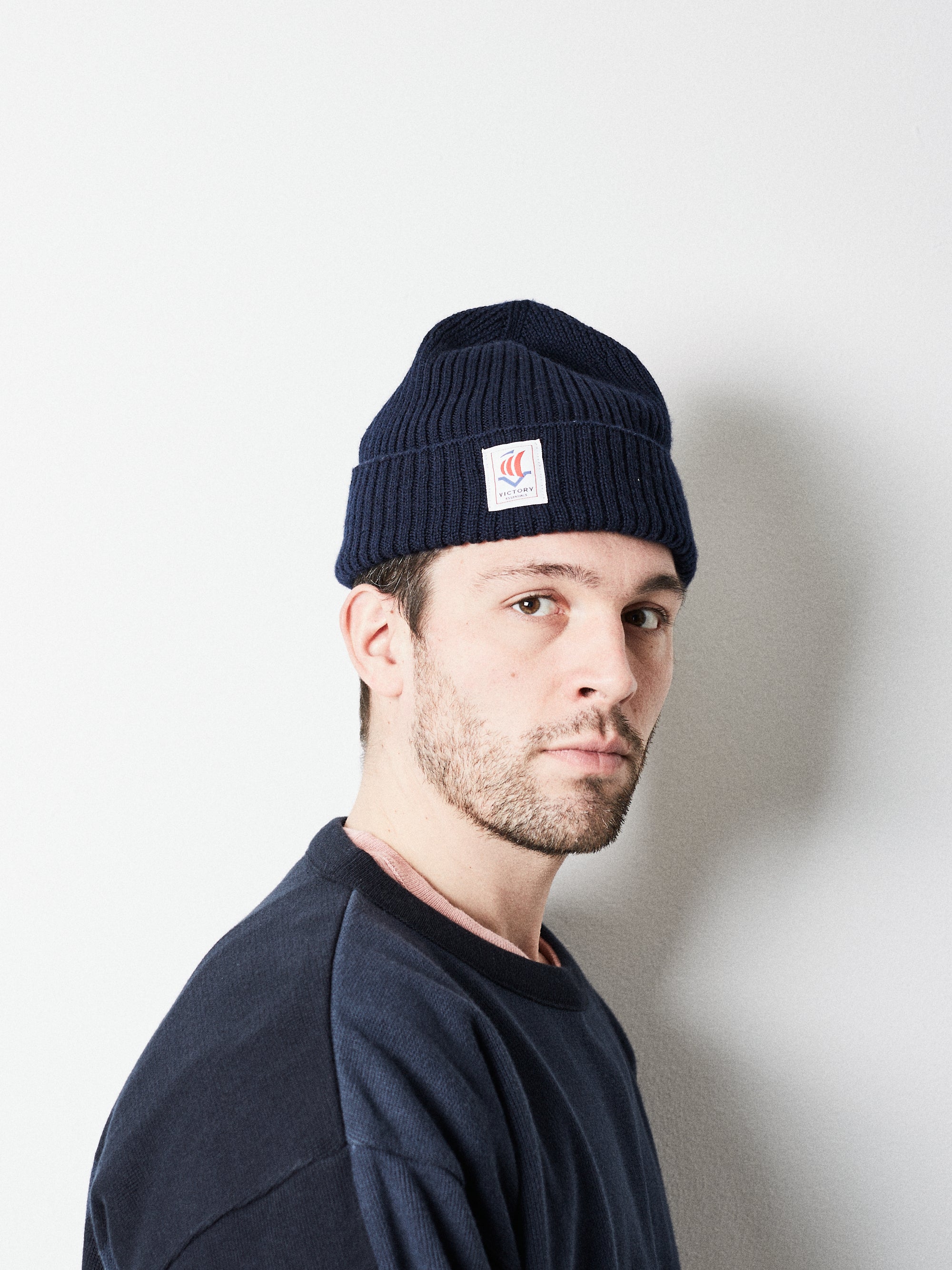 Victory Essentials VE Wilson Beanie Knit Dark Navy