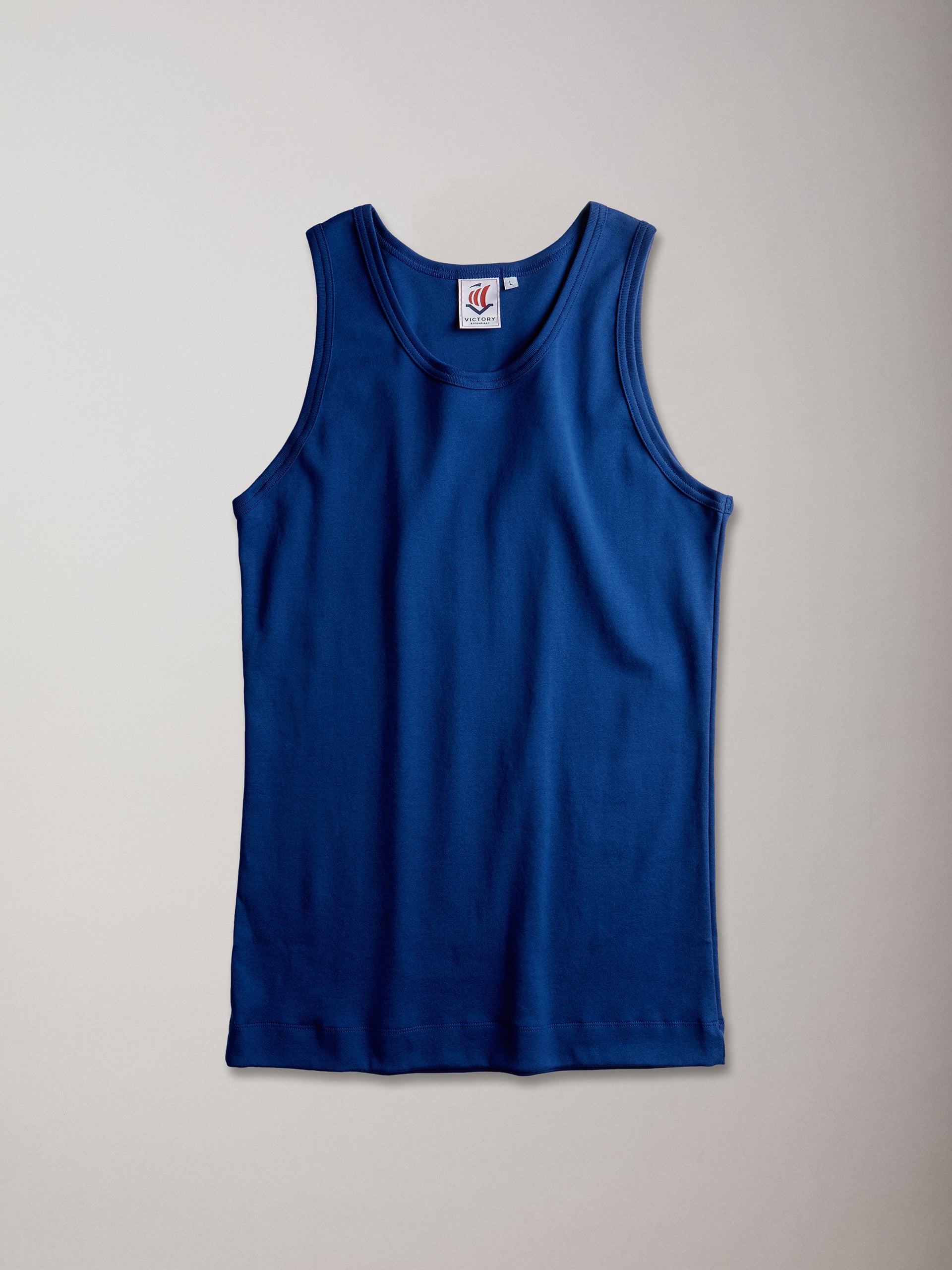 Ripple Effect Terry Tank Top in Blue